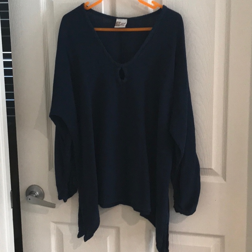 Oh My GUAZE ! Navy Blue Top Size 2 (medium)